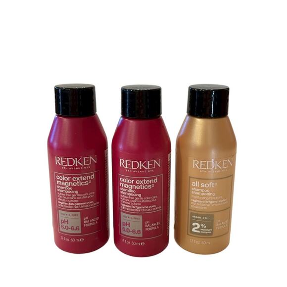 Lot of 3 Redken Travel Size Shampoos Color Extend All Soft 1.7 oz Each New - Picture 1 of 5